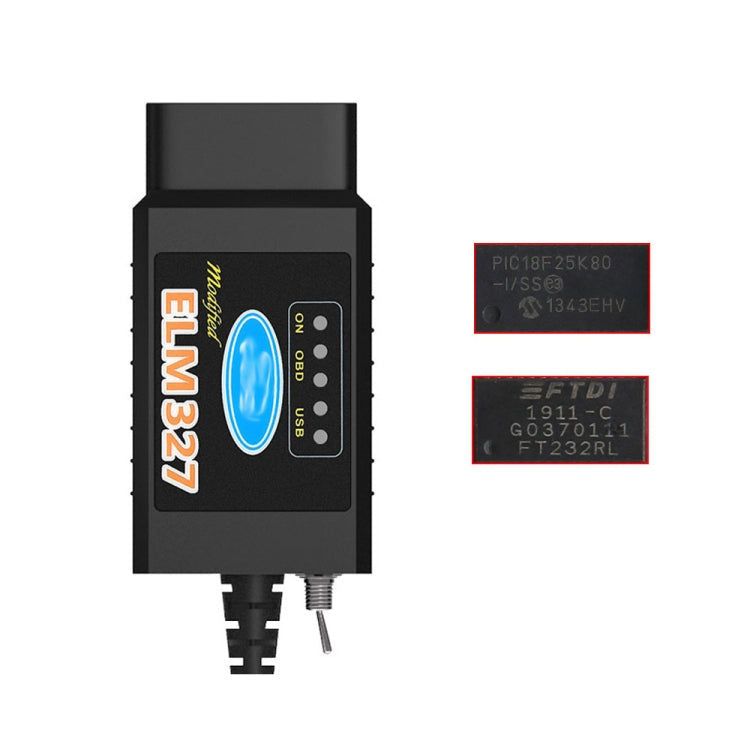 Elektroniktrade OBD ELM327 V1.5 USB-Autofehlerdiagnosekabel mit Schalter, ELM327 V1.5 with Switch (Black), ELM327 V1.5 with Switch (Orange) elektroniktrade Switzerland