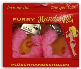 Elektroniktrade Plüschhandschellen rot oder rosa sortiert in Box ca 15,5x13cm Elektroniktrade Switzerland
