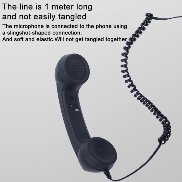 elektroniktrade Retro-Telefon mit Mikrofon und Typ-C-Stecker, strahlungsabweisender Handy-Hörer, Type-C elektroniktrade Switzerland