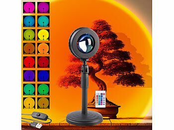 Elektroniktrade RGB-LED-Sonnenuntergangsleuchte, 16 Farben, Teleskop, Fernbedienung elektroniktrade Switzerland
