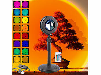 Elektroniktrade RGB-LED-Sonnenuntergangsleuchte, 16 Farben, Teleskop, Fernbedienung Elektroniktrade Switzerland