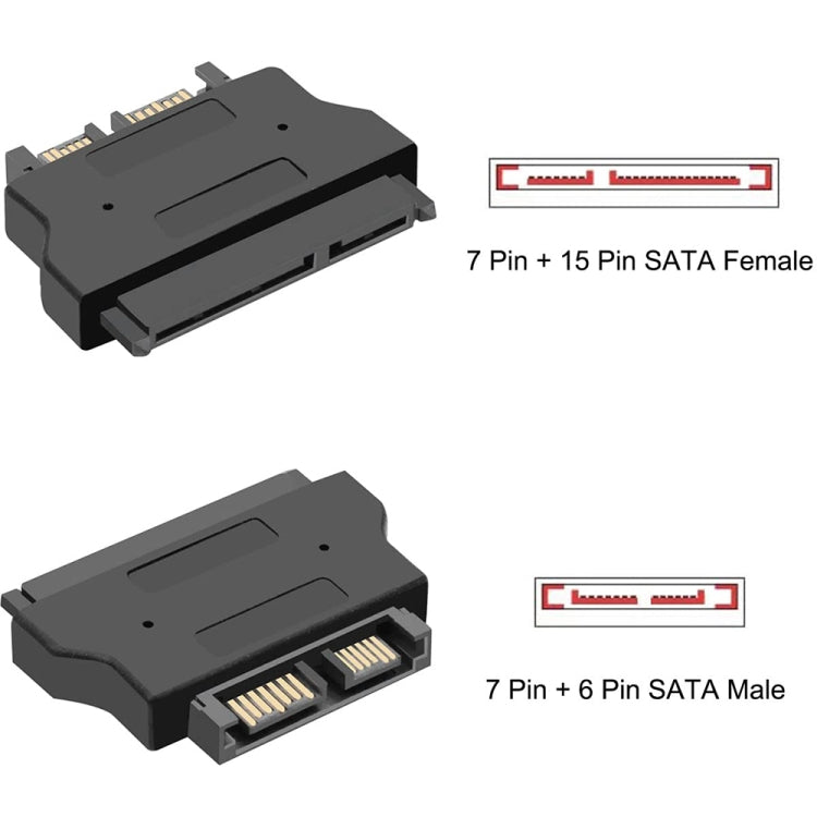 Elektroniktrade SATA 22 Pin Buchse zu SLIMLINE SATA 13 Pin Stecker Adapter elektroniktrade Switzerland