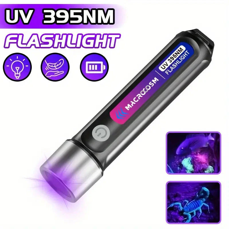 Elektroniktrade Schwarzlicht-Detektor: USB-betriebene Wiederaufladbare LED-Taschenlampe Elektroniktrade Switzerland