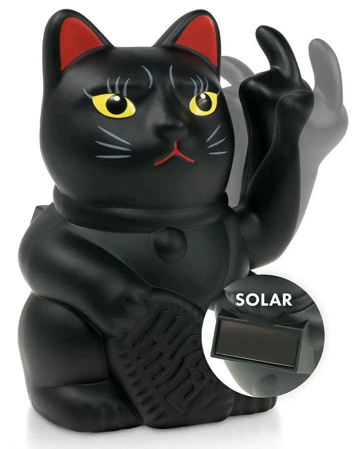 Elektroniktrade SOLAR CAT - Winkekatze mit Stinkefinger und Solarzelle elektroniktrade Switzerland