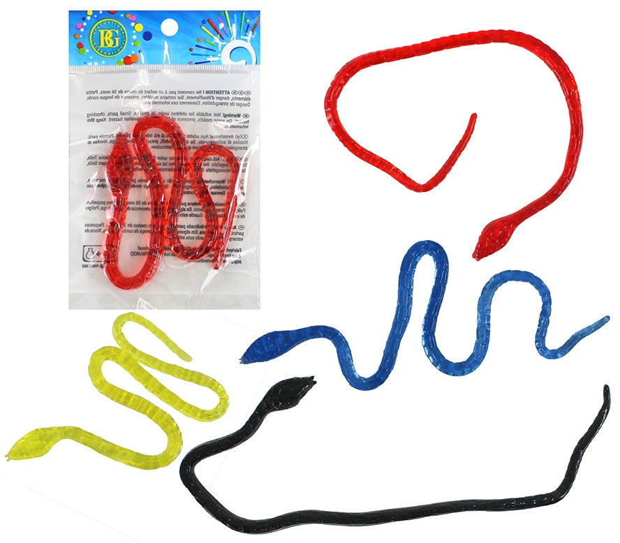 Elektroniktrade Sticky Schlange Glibberschlange 4-farbig sortiert ca 40cm Elektroniktrade Switzerland