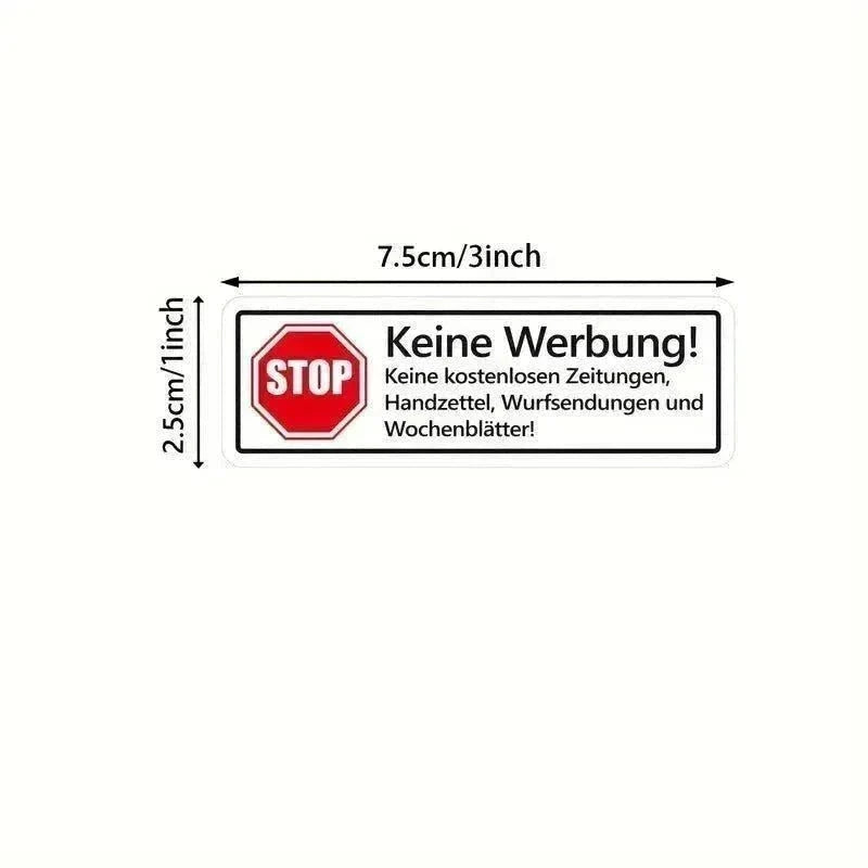 Elektroniktrade Stoppschild Aufkleber für Briefkasten - Bitte Keine Werbung elektroniktrade Switzerland