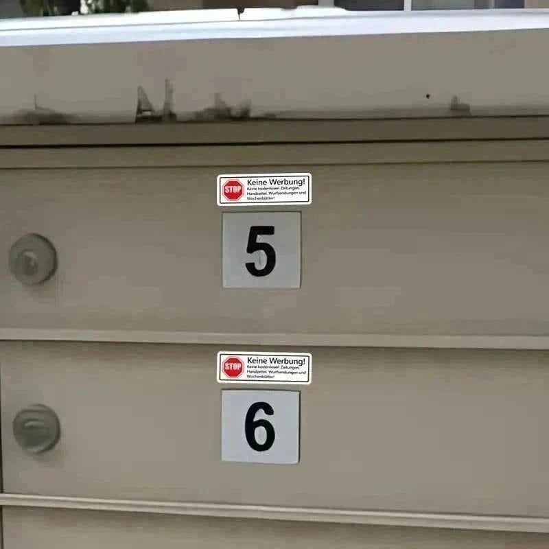 Elektroniktrade Stoppschild Aufkleber für Briefkasten - Bitte Keine Werbung elektroniktrade Switzerland