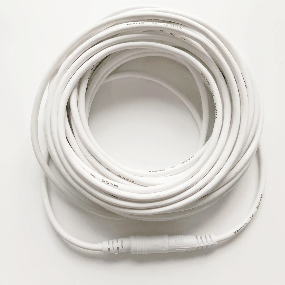 Elektroniktrade Strom Verlängerungskabel für Überwachungskameras 5,5mm x 2,1mm Weiß Elektroniktrade Switzerland