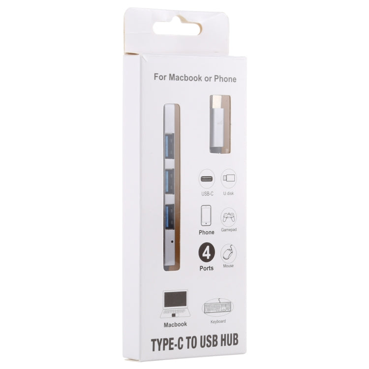 Elektroniktrade T-818 4 x USB 3.0 zu USB-C / Type-C HUB Adapter (Silbergrau) Elektroniktrade Switzerland