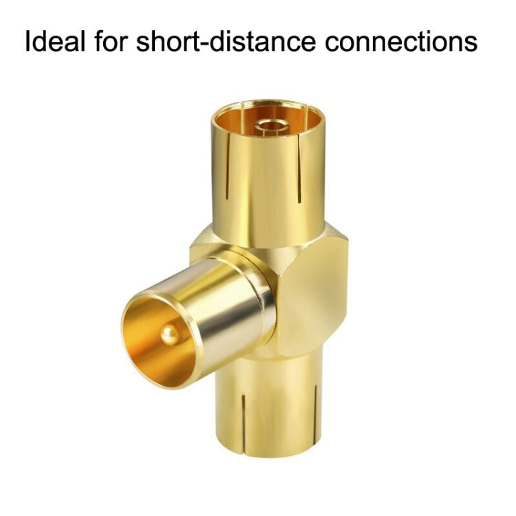 Elektroniktrade TV-Stecker auf 2x Buchse, Antennenstecker, Koaxialkabel-Adapter, TV Male to 2x Female Elektroniktrade Switzerland
