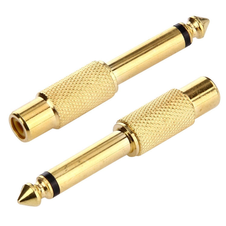 Elektroniktrade Vergoldeter 6,35-mm-Memo-Stecker auf Cinch-Kopfhöreranschlussadapter Elektroniktrade Switzerland