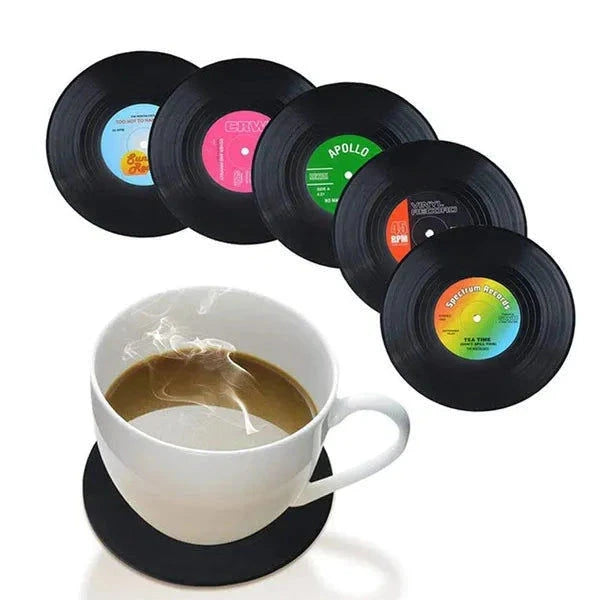 Elektroniktrade Vinyl-Schallplatten-Tischsets Getränkeuntersetzer 6er Set elektroniktrade Switzerland