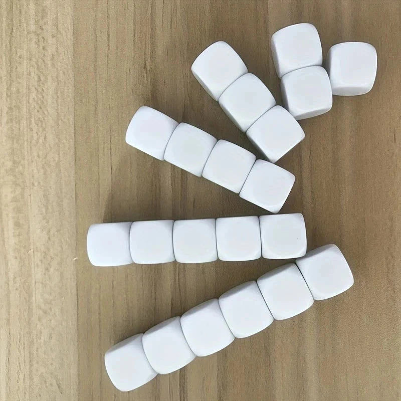 Elektroniktrade 🎲✍️ Weiße Würfel zum Selbstbeschriften – 16 mm | 10 Stück elektroniktrade Switzerland