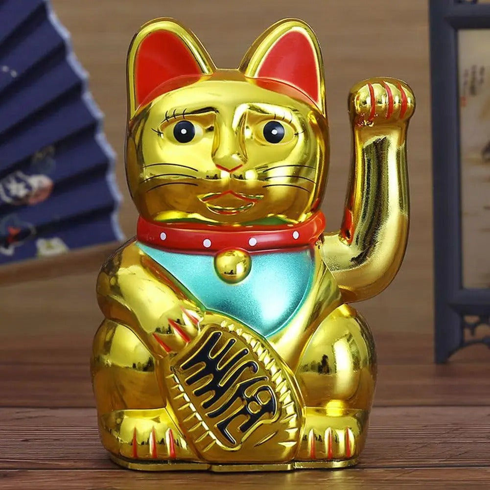 Elektroniktrade Winkekatze in Schwarz, Weiss, Gold Grösse 8.2x8.2x13,0cm Elektroniktrade Switzerland