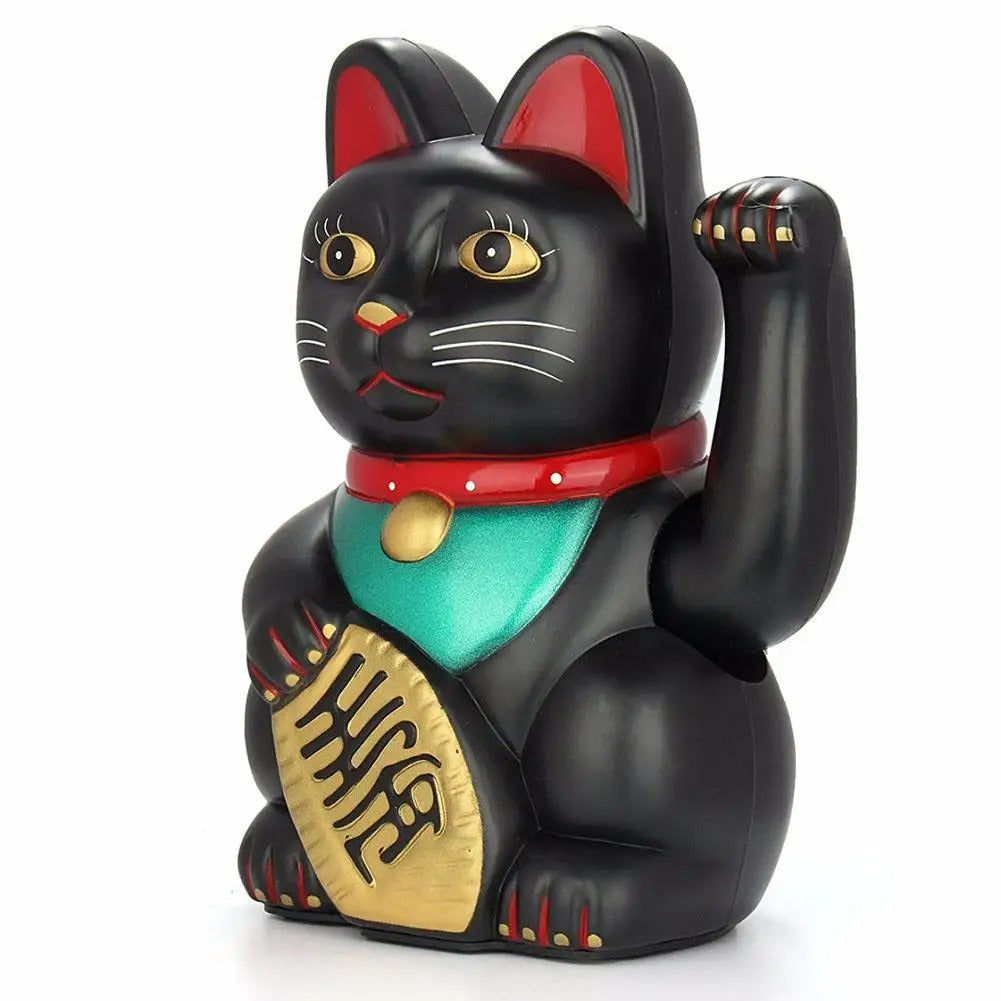 Elektroniktrade Winkekatze in Schwarz, Weiss, Gold Grösse 8.2x8.2x13,0cm Elektroniktrade Switzerland
