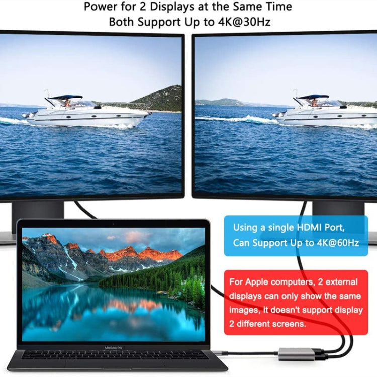 Elektroniktrade ZS-SGSHDMI USB-C / Typ C zu Dual HDMI Adapter Elektroniktrade Switzerland