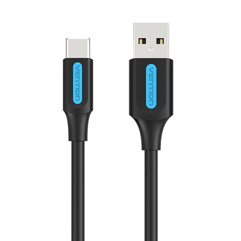 Kabel USB-A 2.0 zu USB-C Vention COKBD 3A 0,5m (schwarz)