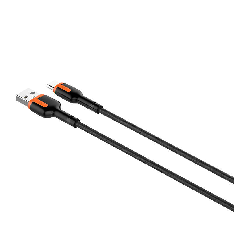 LDNIO LS532, USB - USB-C 2m Kabel (Grau-Orange)