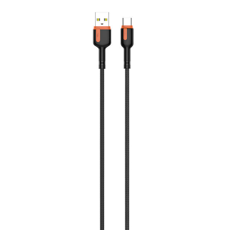 LDNIO LS532, USB - USB-C 2m Kabel (Grau-Orange)