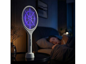 Exbuster Exbuster Fliegen-Klatsche: 3in1-Akku-Insektenvernichter/Fliegenklatsche, UV-LEDs, Teleskopstange elektroniktrade Switzerland