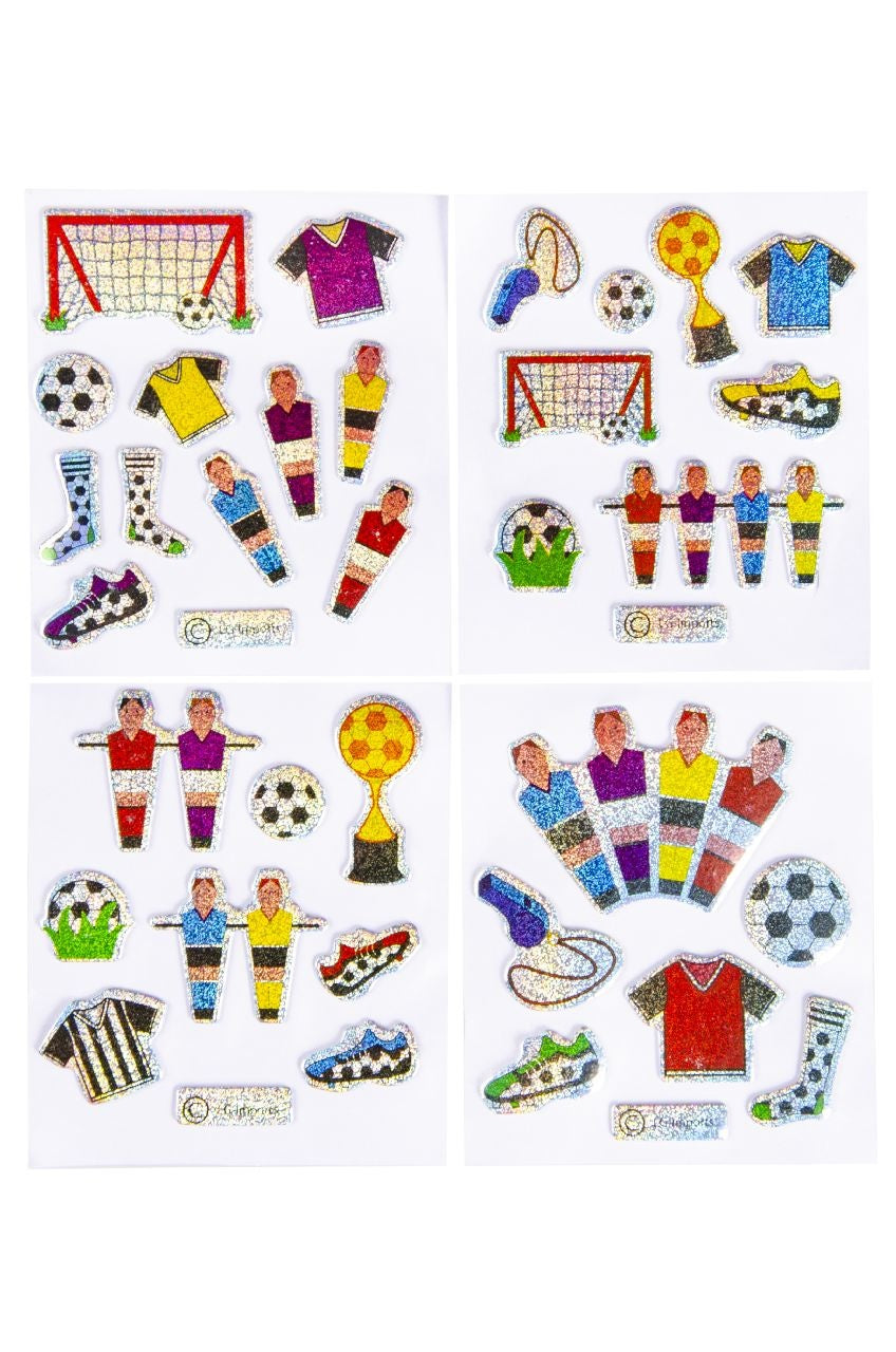 Sticker Fussball 4 Fach sortiert ca 8 x 7 cm