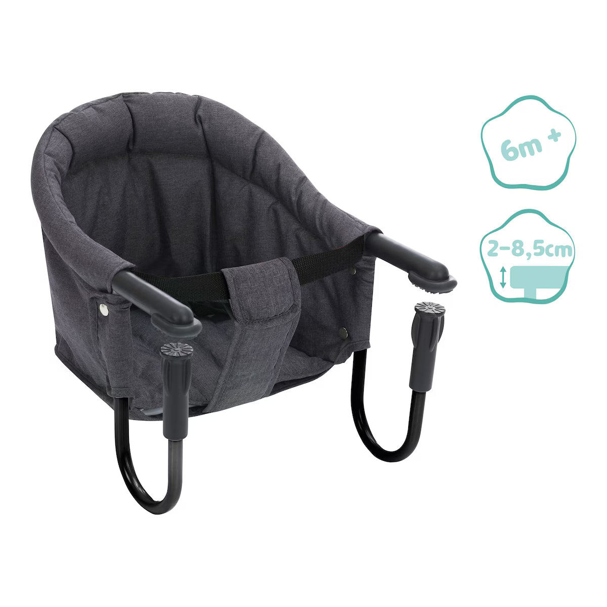 Tischsitz Flexi für Tischplatte Stärke 2-8,5 cm dunkelgrau