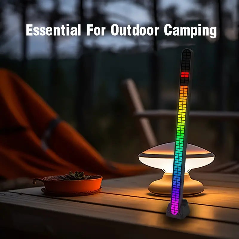 64-Bit-RGB Sprachgesteuerte LED Pegelanzeige mit USB-C/Akku