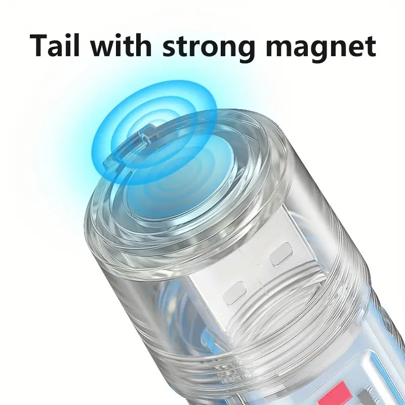 Mini-LED-Taschenlampe mit vielen Funktionen in Hellblauem Gehäuse SD1028