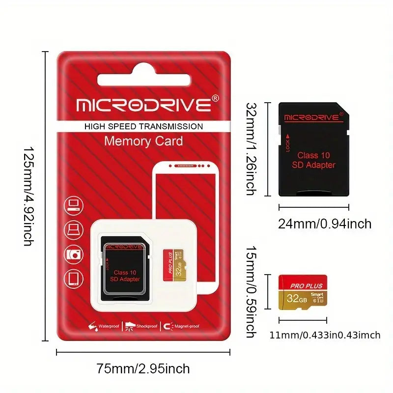 MICRODRIVE Hochgeschwindigkeits-Speicherkarte 8GB U3 Klasse 10
