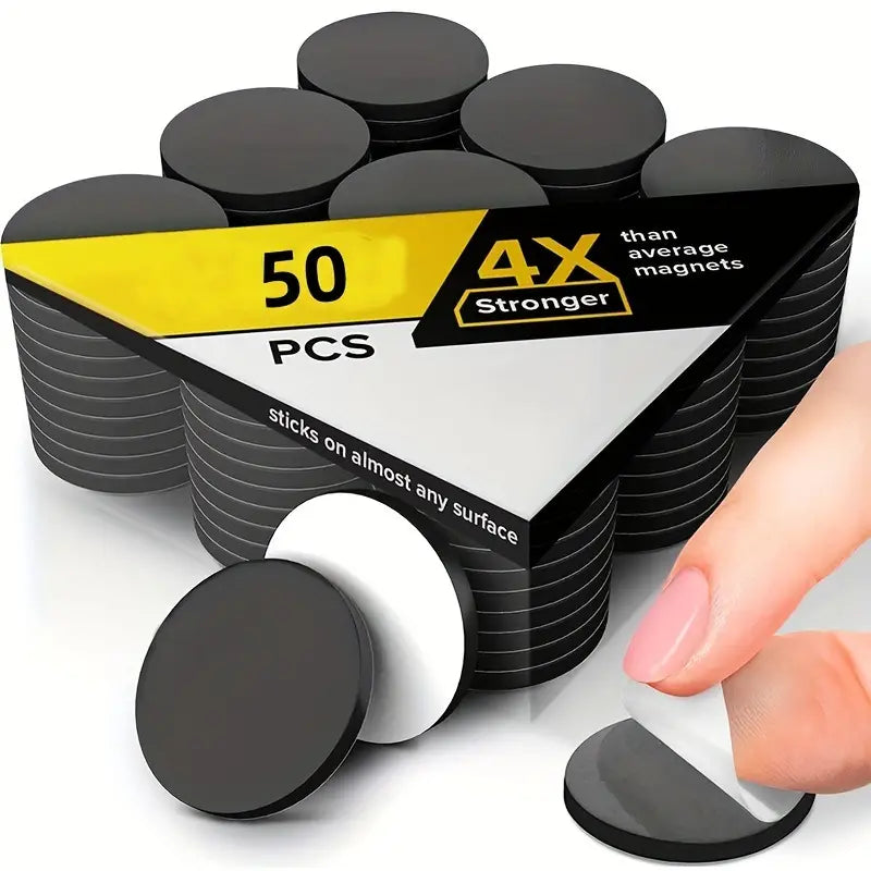 50 Stück Starke Runde Magnet-Aufkleber