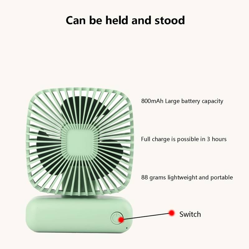 Elektrischer Tischventilator, USB-Aufladung, leicht & tragbar, für das Heimbüro