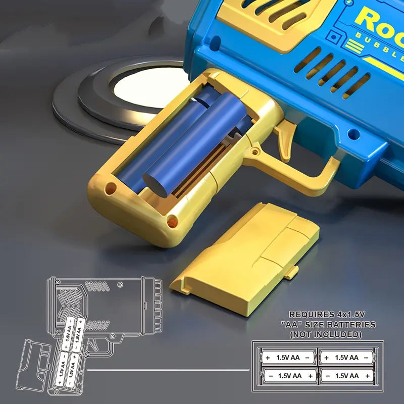 40-Loch Kinder-Bubble-Blaster Seifenblasenpistole mit LED-Lichtern