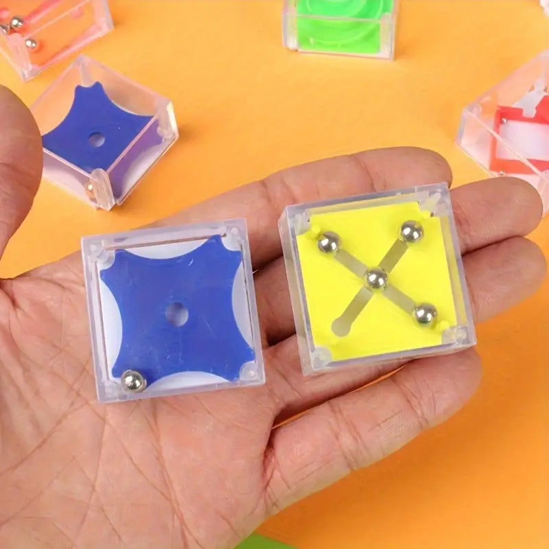 12 Stück Mini-Balance Murmel-Labyrinth Puzzle-Spiel