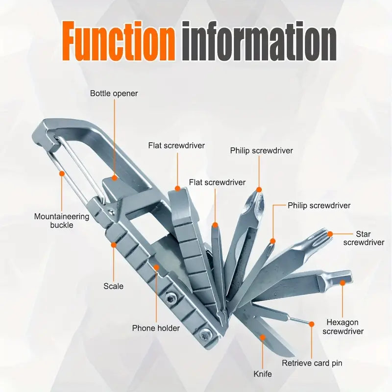 13 in 1 Multifunktions-Batch-Kleinwerkzeug Edelstahl-Kombinationswerkzeug