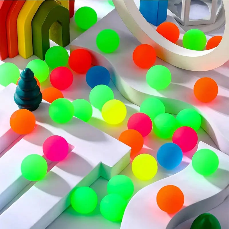 🟠🎾Sack mit 100 x 2,03 cm Sprungbällen – Bunte Mischung für Spiel & Spaß! 🌈⚡