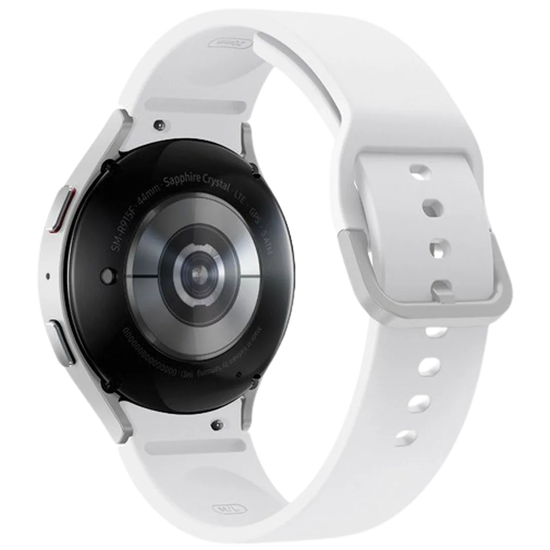 Samsung Galaxy Watch 5 44mm Silber (Weißes Silikon Armband)