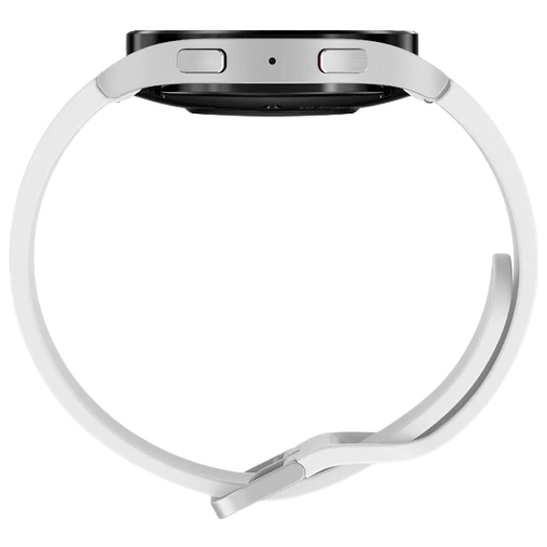 Samsung Galaxy Watch 5 44mm Silber (Weißes Silikon Armband)