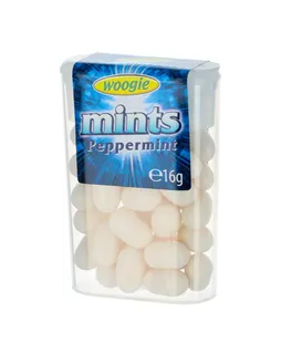 Woogie Fruchtbonbons Mints Tutti Frutti / Pepermint, je 16g, 1 Dose