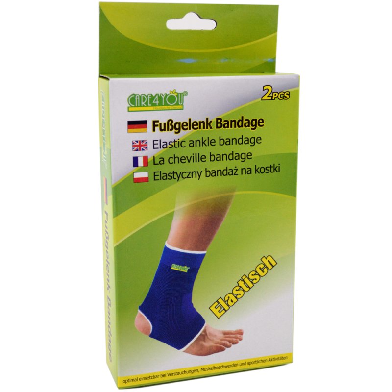 Bandagen für Fussgelenk, Ellenbogen, Knie, Handgelenk, Unterarm 2er Set