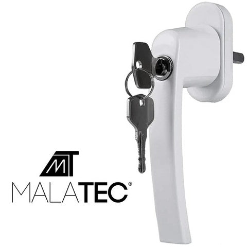 Fenstergriff mit Schloss & Schlüsseln