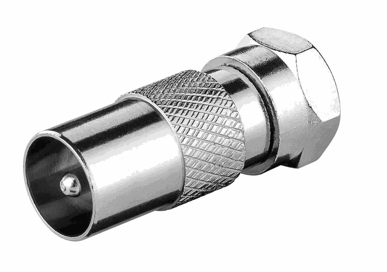 Goobay Adapter, F-Stecker - IEC/Koax-Stecker Elektroniktrade Switzerland
