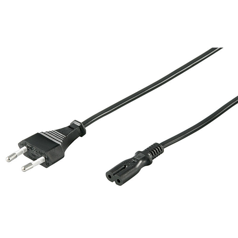 Goobay Euro Netzkabel Eurostecker – Doppelbuchse weiß/schwarz 5m Elektroniktrade Switzerland