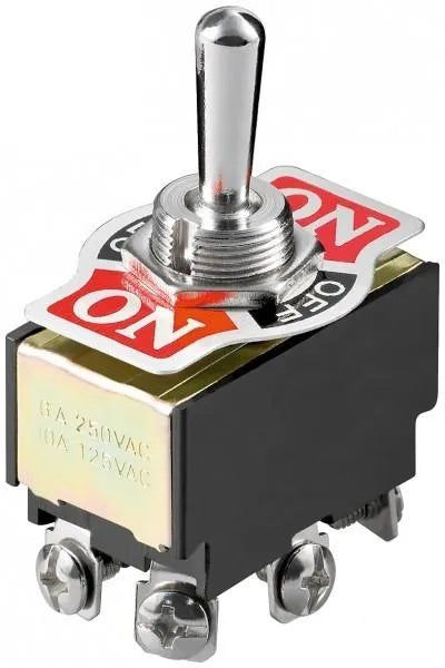 goobay Kippschalter, 6 Pin mit Schraubanschlüssen, 2x EIN-AUS-EIN elektroniktrade Switzerland