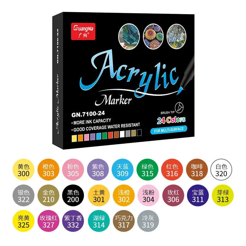 GuangNa Acrylic Marker DIY Hand-Painted Graffiti 36 Farben Elektroniktrade Switzerland