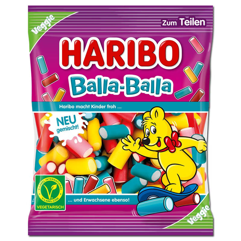 Haribo Balla Balla Fruchtgummi, 160g Beutel mit fruchtigem Konfekt elektroniktrade Switzerland