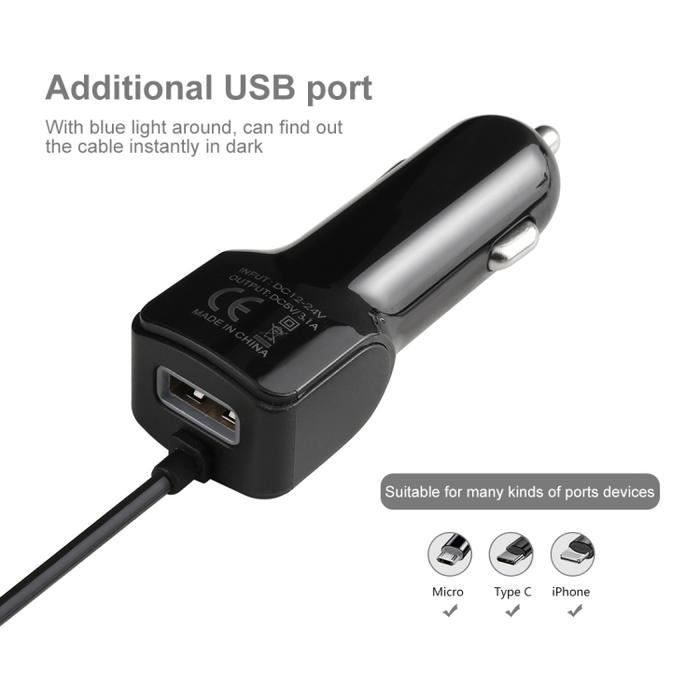 HAWEEL 5V 3.1A USB-A & Type-C 2in1 Auto Ladegerät