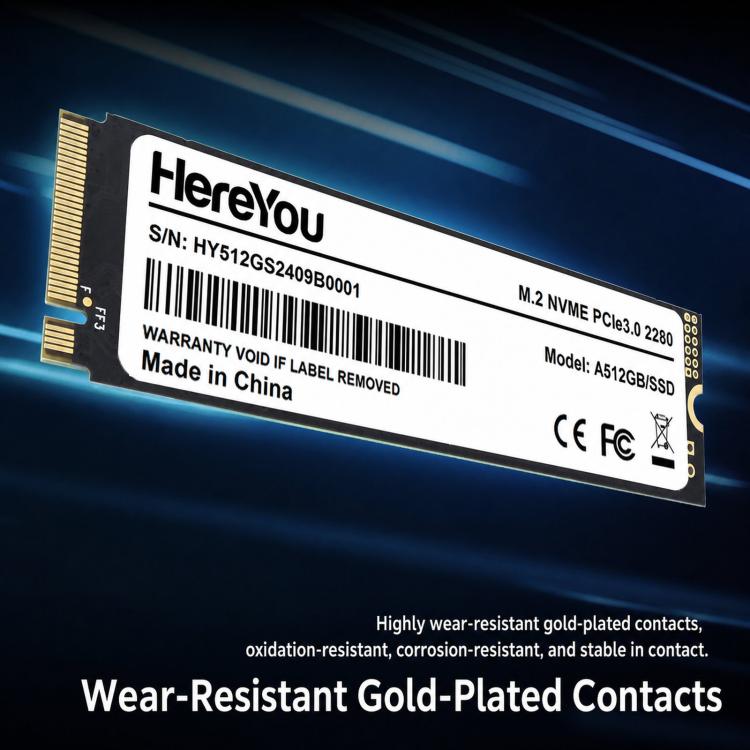 HereYou HereYou M.2 NVMe PCIe 3.0 SSD 2280 Interne Solid-State-Festplatte für Laptops, 128GB, 256GB, 512GB, 1TB elektroniktrade Switzerland