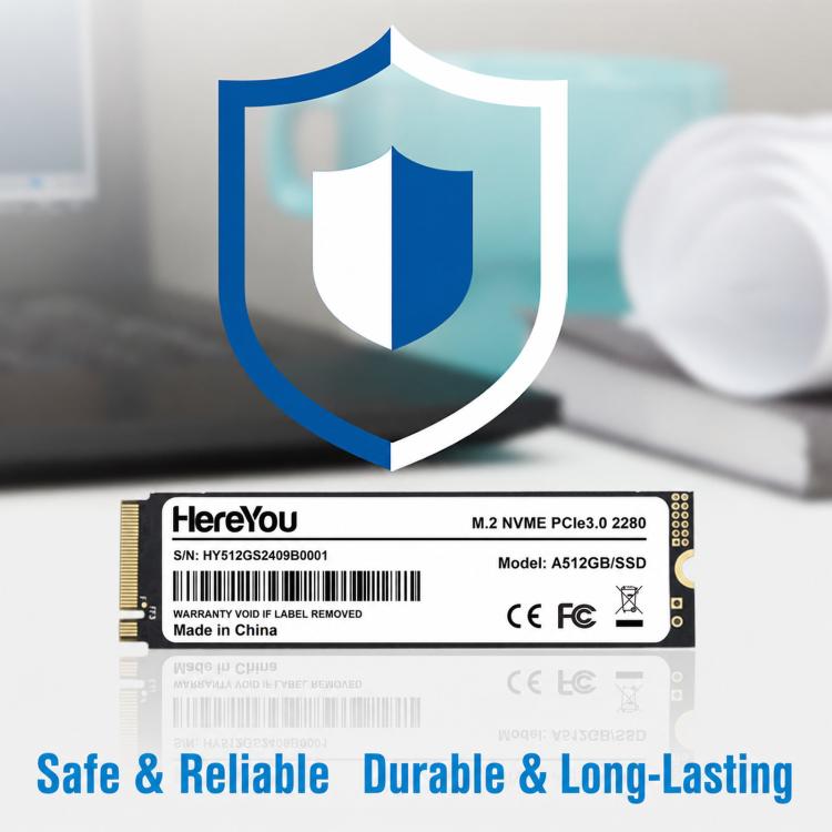 HereYou HereYou M.2 NVMe PCIe 3.0 SSD 2280 Interne Solid-State-Festplatte für Laptops, 128GB, 256GB, 512GB, 1TB elektroniktrade Switzerland