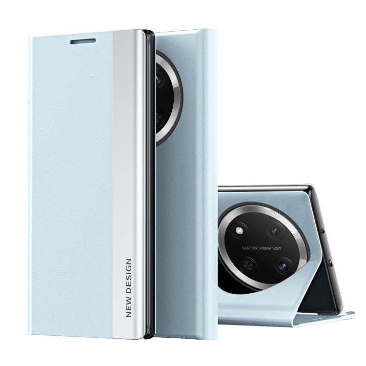 Honor Für Honor X9c seitlich galvanisierte Adsorptionsleder-Telefonhülle (Hellblau) Elektroniktrade Switzerland