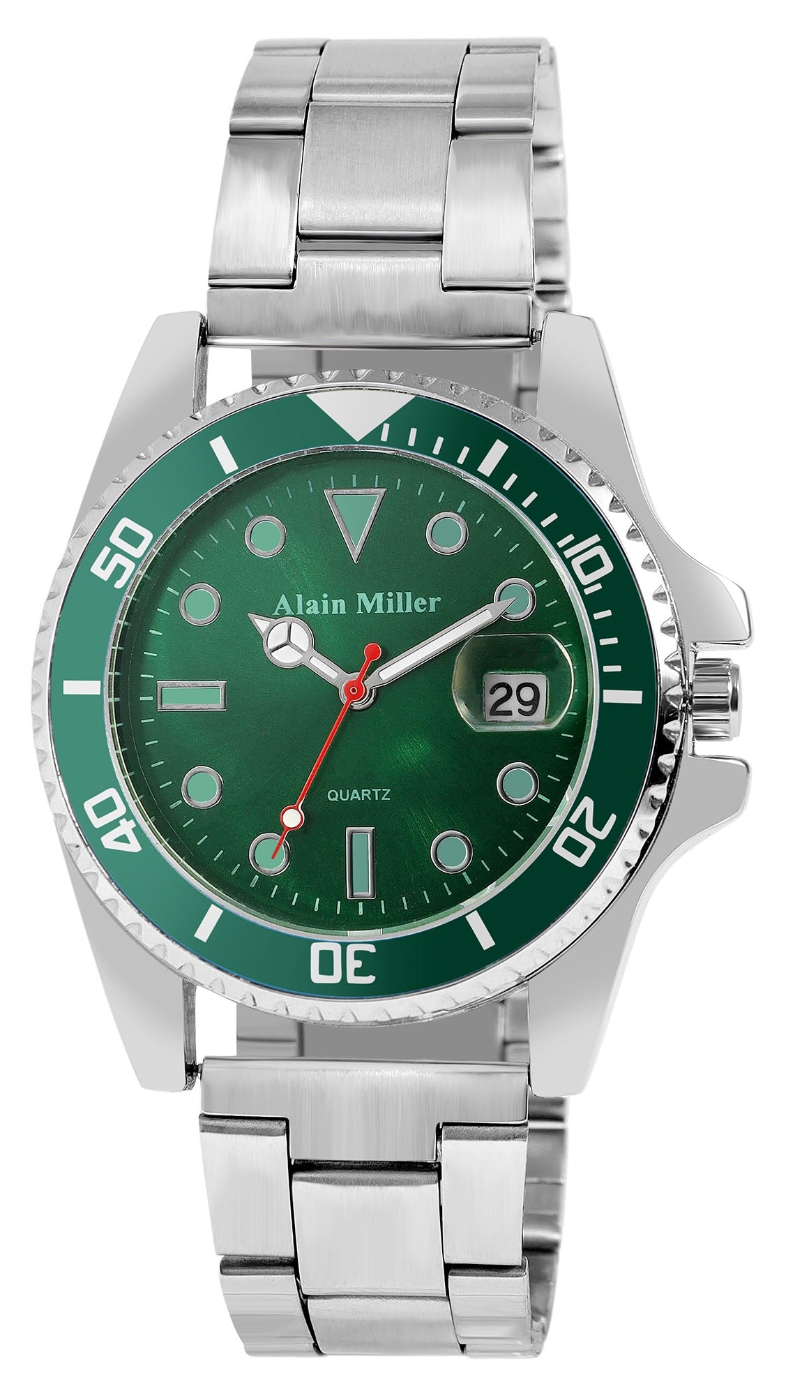 Alain Miller Herrenuhr mit Edelstahlarmband, verschiedene Farbvarianten